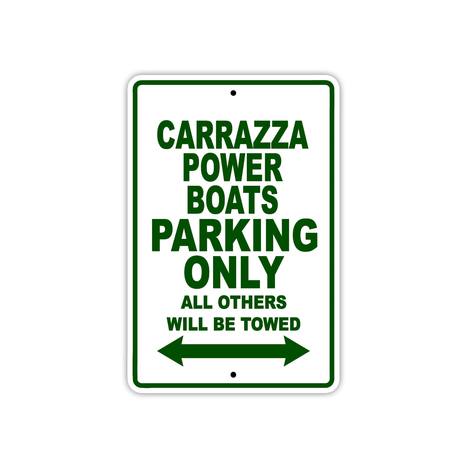 Carrazza Power Boats Boats Parking Only All Others Will Be Towed Sea Ocean Beach Lake Boat Aluminum Metal Sign Plate