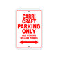 Carri Craft Boats Parking Only All Others Will Be Towed Sea Ocean Beach Lake Boat Aluminum Metal Sign Plate