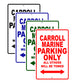 Carroll Marine Boats Parking Only All Others Will Be Towed Sea Ocean Beach Lake Boat Aluminum Metal Sign Plate