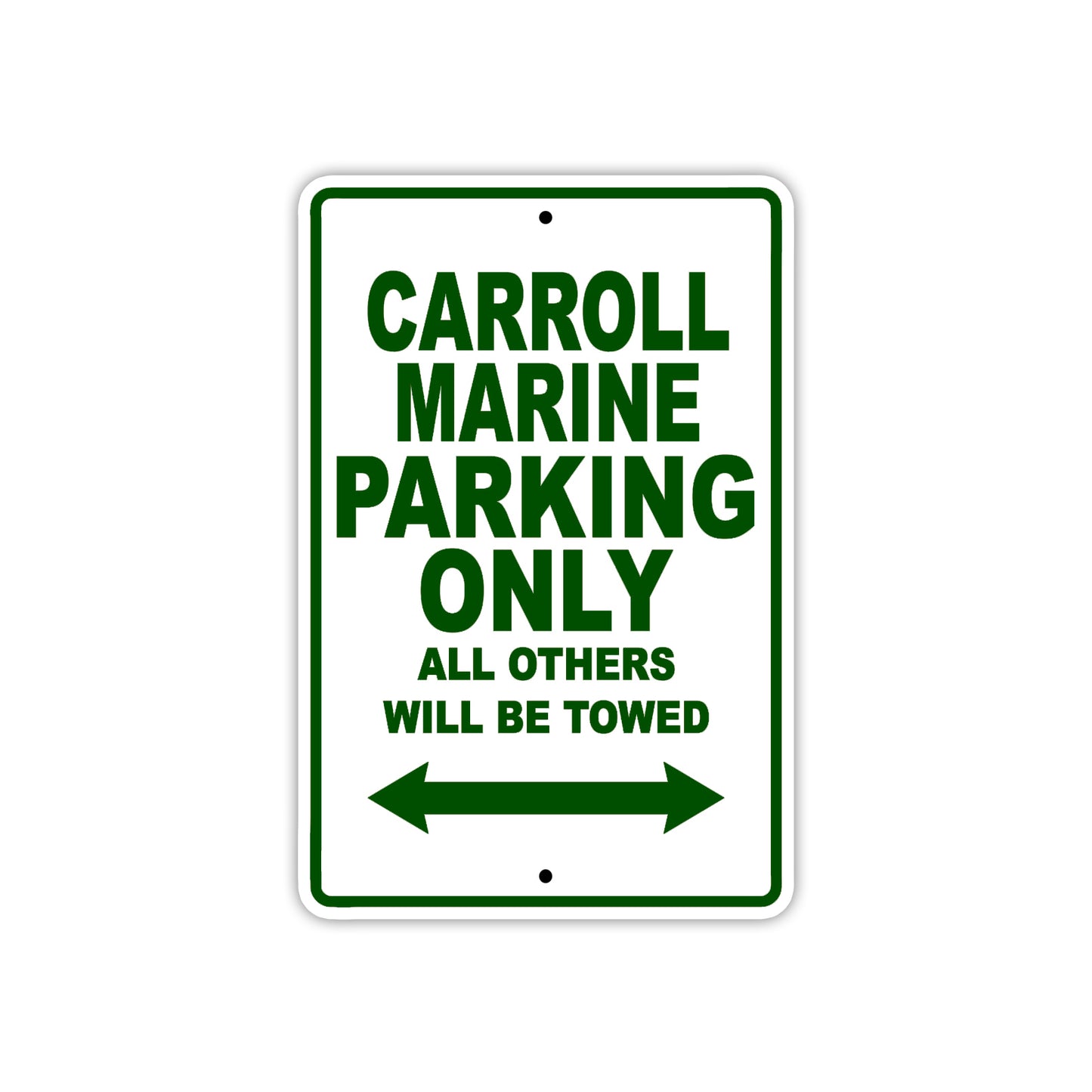 Carroll Marine Boats Parking Only All Others Will Be Towed Sea Ocean Beach Lake Boat Aluminum Metal Sign Plate