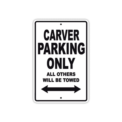 Carver Boats Parking Only All Others Will Be Towed Sea Ocean Beach Lake Boat Aluminum Metal Sign Plate