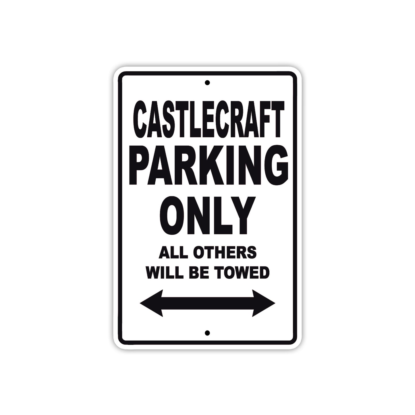 Castlecraft Boats Parking Only All Others Will Be Towed Sea Ocean Beach Lake Boat Aluminum Metal Sign Plate