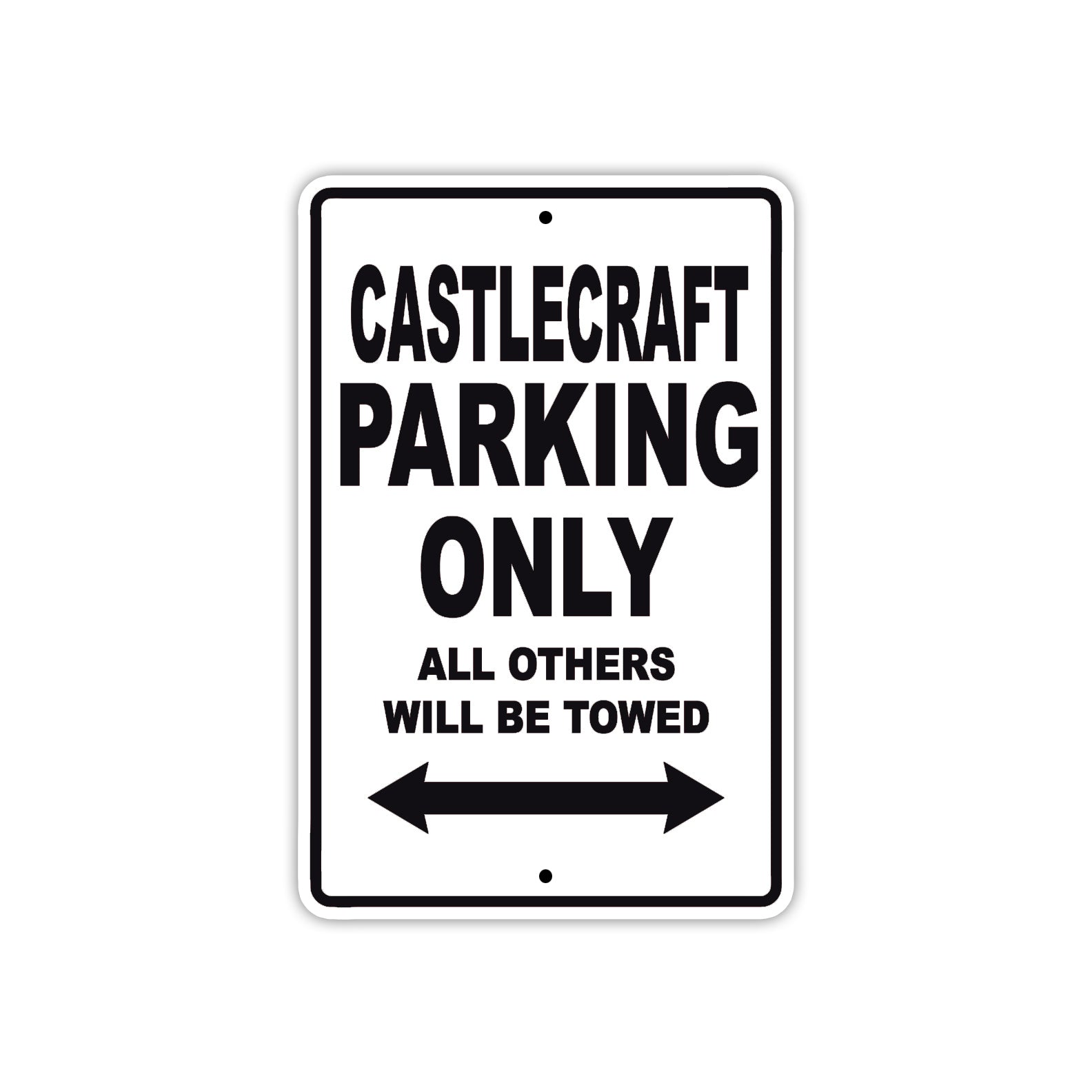 Castlecraft Boats Parking Only All Others Will Be Towed Sea Ocean Beach Lake Boat Aluminum Metal Sign Plate
