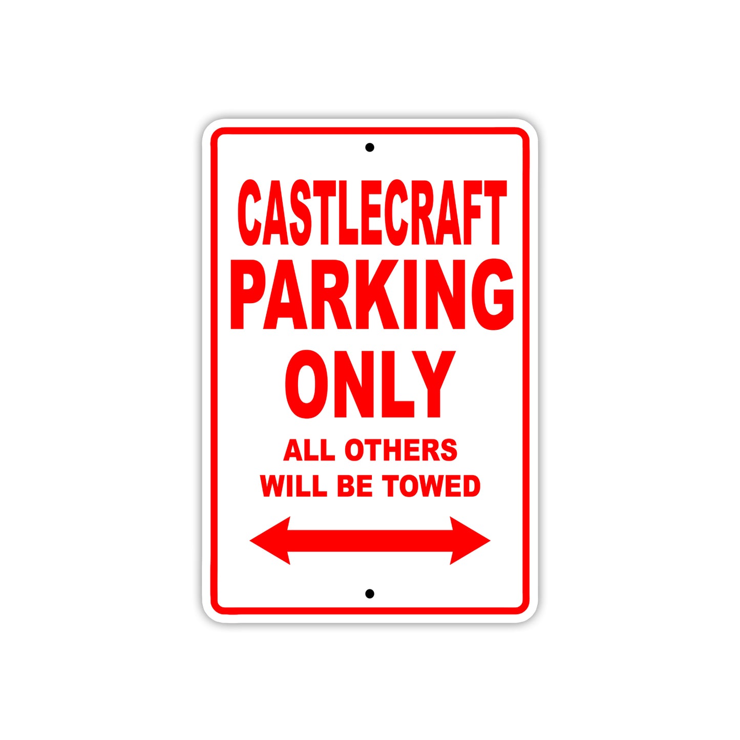Castlecraft Boats Parking Only All Others Will Be Towed Sea Ocean Beach Lake Boat Aluminum Metal Sign Plate