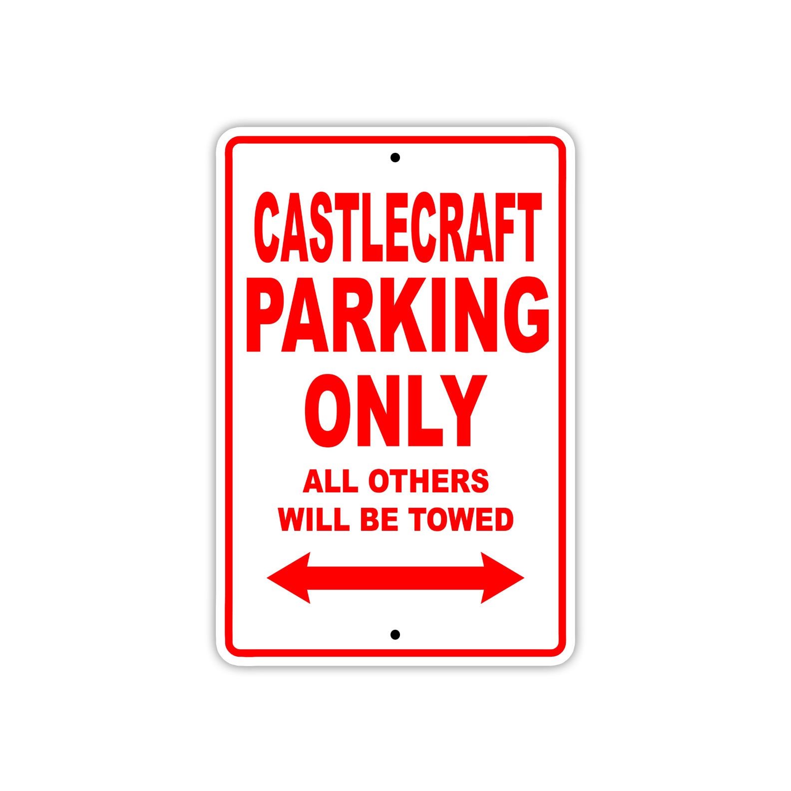 Castlecraft Boats Parking Only All Others Will Be Towed Sea Ocean Beach Lake Boat Aluminum Metal Sign Plate