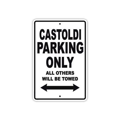 Castoldi Boats Parking Only All Others Will Be Towed Sea Ocean Beach Lake Boat Aluminum Metal Sign Plate