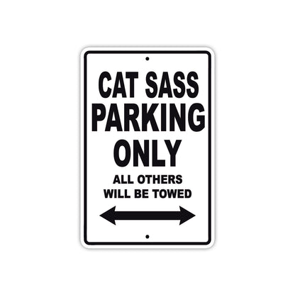 Cat Sass Boats Parking Only All Others Will Be Towed Sea Ocean Beach Lake Boat Aluminum Metal Sign Plate