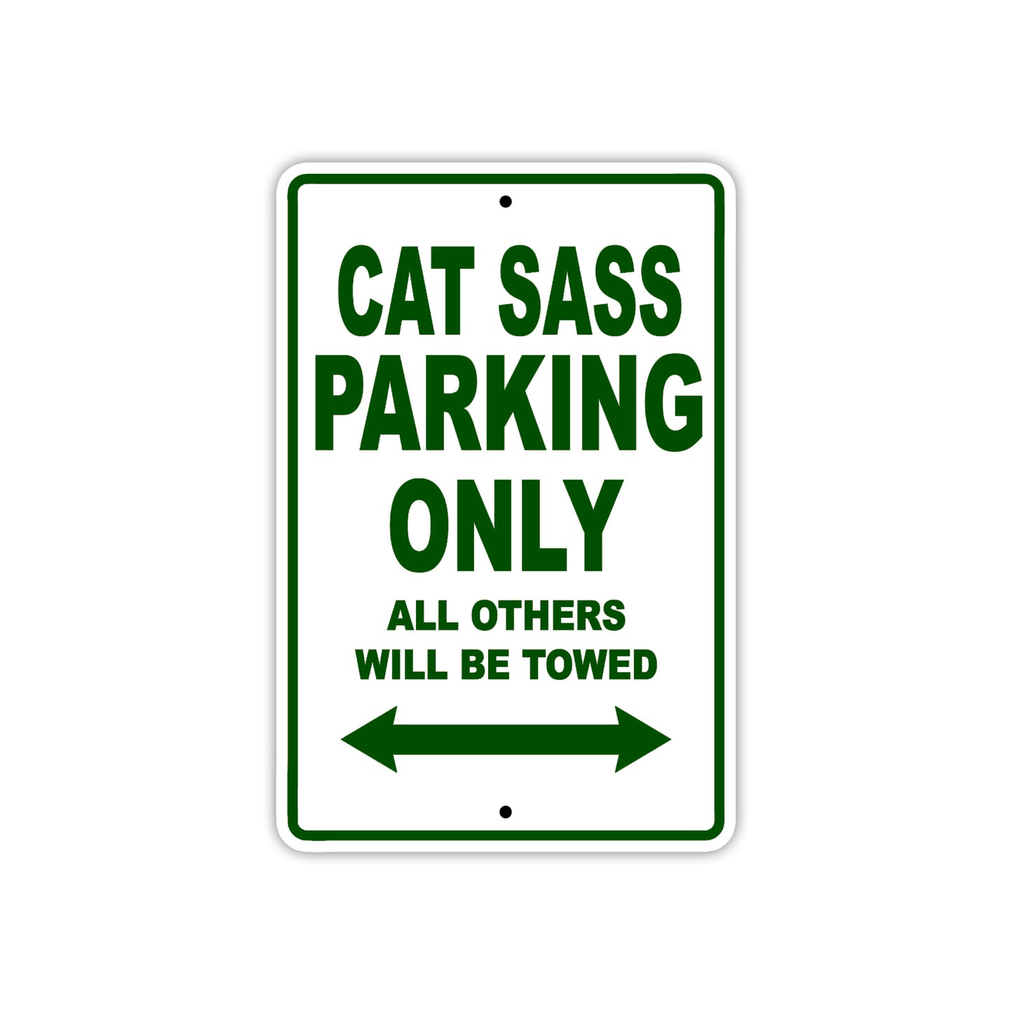 Cat Sass Boats Parking Only All Others Will Be Towed Sea Ocean Beach Lake Boat Aluminum Metal Sign Plate