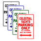 Celestial Yachts Boats Parking Only All Others Will Be Towed Sea Ocean Beach Lake Boat Aluminum Metal Sign Plate