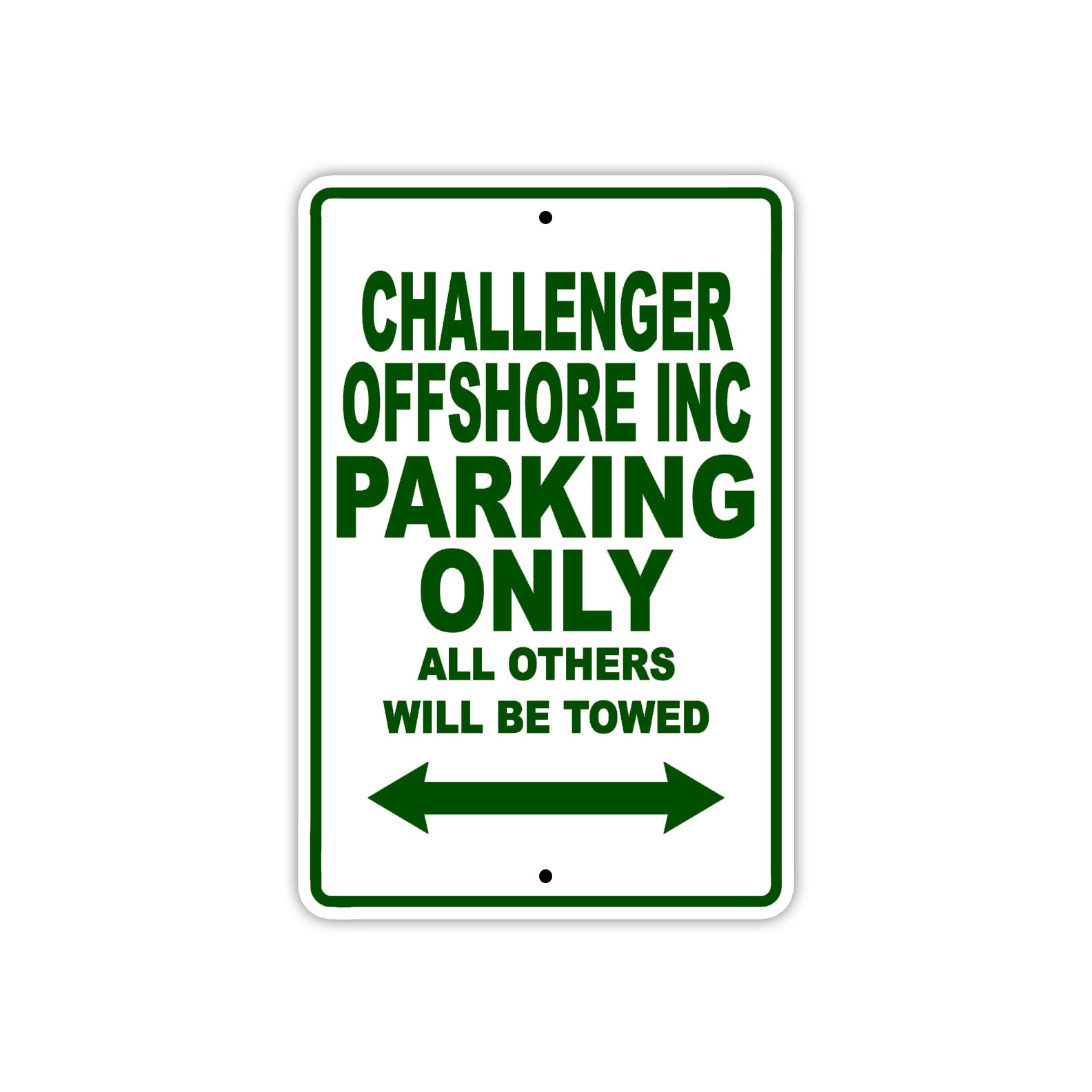 Challenger Offshore Inc Boats Parking Only All Others Will Be Towed Sea Ocean Beach Lake Boat Aluminum Metal Sign Plate