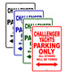 Challenger Yachts Boats Parking Only All Others Will Be Towed Sea Ocean Beach Lake Boat Aluminum Metal Sign Plate