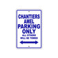 Chantiers Amel Boats Parking Only All Others Will Be Towed Sea Ocean Beach Lake Boat Aluminum Metal Sign Plate