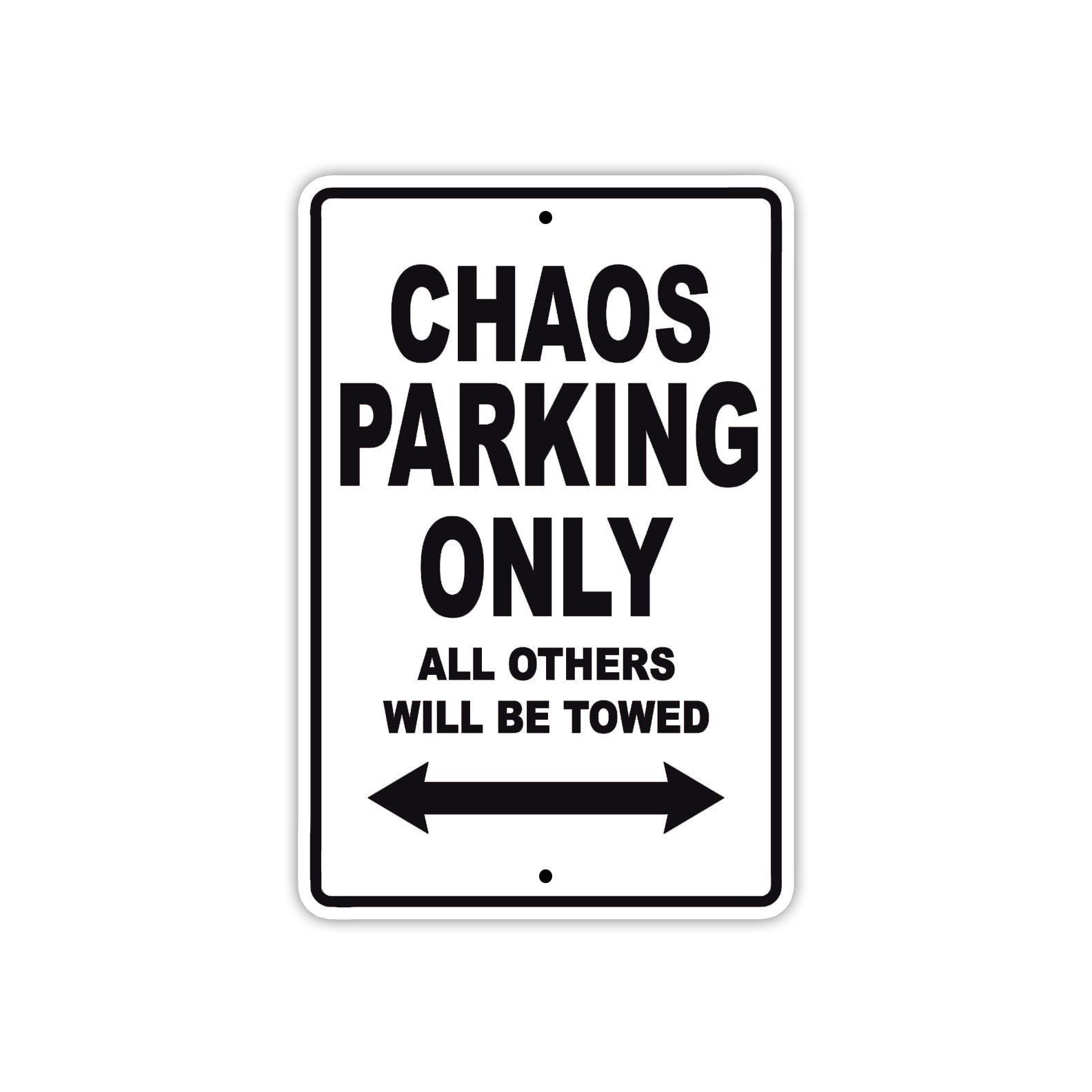 Chaos Boats Parking Only All Others Will Be Towed Sea Ocean Beach Lake Boat Aluminum Metal Sign Plate