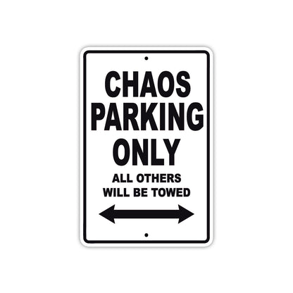 Chaos Boats Parking Only All Others Will Be Towed Sea Ocean Beach Lake Boat Aluminum Metal Sign Plate