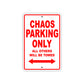 Chaos Boats Parking Only All Others Will Be Towed Sea Ocean Beach Lake Boat Aluminum Metal Sign Plate