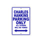 Charles Hankins Boats Parking Only All Others Will Be Towed Sea Ocean Beach Lake Boat Aluminum Metal Sign Plate