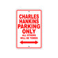 Charles Hankins Boats Parking Only All Others Will Be Towed Sea Ocean Beach Lake Boat Aluminum Metal Sign Plate