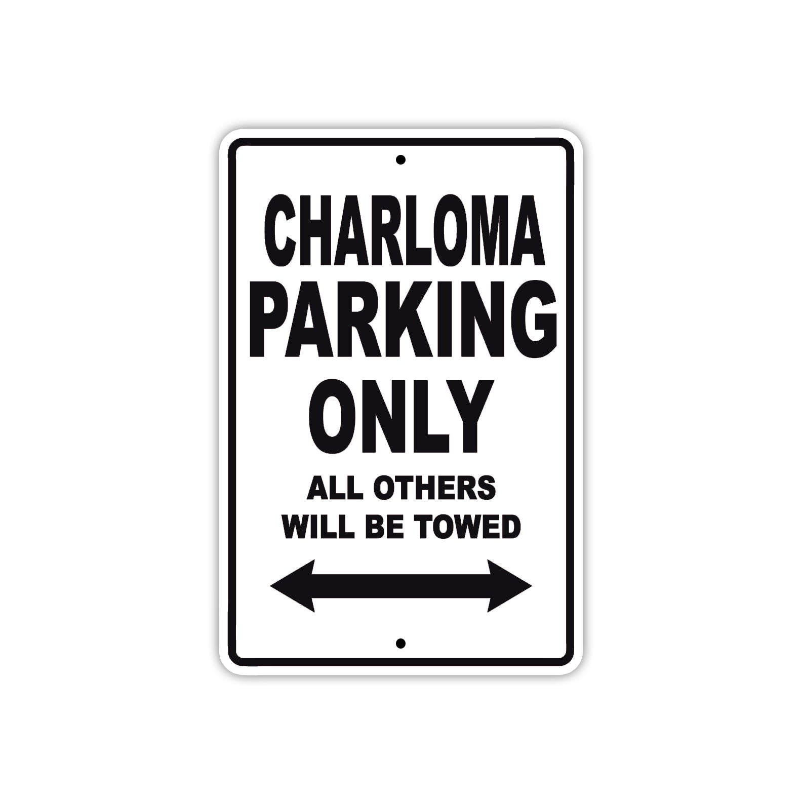 Charloma Boats Parking Only All Others Will Be Towed Sea Ocean Beach Lake Boat Aluminum Metal Sign Plate