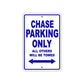 Chase Boats Parking Only All Others Will Be Towed Sea Ocean Beach Lake Boat Aluminum Metal Sign Plate