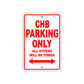 CHB Boats Parking Only All Others Will Be Towed Sea Ocean Beach Lake Boat Aluminum Metal Sign Plate