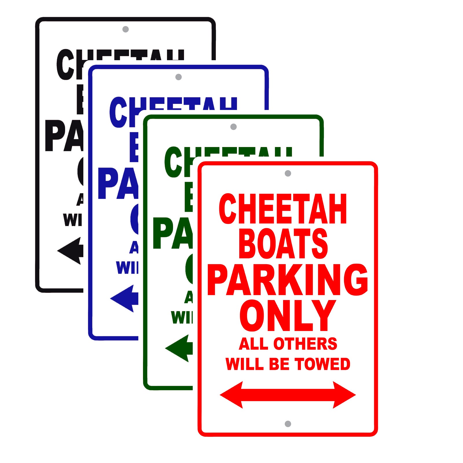 Cheetah Boats Boats Parking Only All Others Will Be Towed Sea Ocean Beach Lake Boat Aluminum Metal Sign Plate