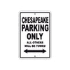 Chesapeake Boats Parking Only All Others Will Be Towed Sea Ocean Beach Lake Boat Aluminum Metal Sign Plate