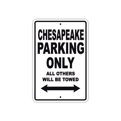 Chesapeake Boats Parking Only All Others Will Be Towed Sea Ocean Beach Lake Boat Aluminum Metal Sign Plate