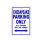 Chesapeake Boats Parking Only All Others Will Be Towed Sea Ocean Beach Lake Boat Aluminum Metal Sign Plate