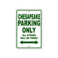 Chesapeake Boats Parking Only All Others Will Be Towed Sea Ocean Beach Lake Boat Aluminum Metal Sign Plate