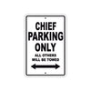 Chief Boats Parking Only All Others Will Be Towed Sea Ocean Beach Lake Boat Aluminum Metal Sign Plate