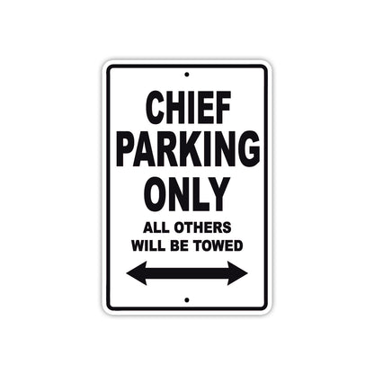 Chief Boats Parking Only All Others Will Be Towed Sea Ocean Beach Lake Boat Aluminum Metal Sign Plate