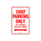 Chief Boats Parking Only All Others Will Be Towed Sea Ocean Beach Lake Boat Aluminum Metal Sign Plate