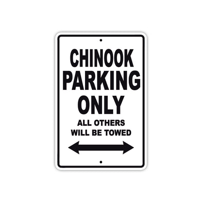 Chinook Boats Parking Only All Others Will Be Towed Sea Ocean Beach Lake Boat Aluminum Metal Sign Plate
