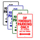 CHP Powerboats Boats Parking Only All Others Will Be Towed Sea Ocean Beach Lake Boat Aluminum Metal Sign Plate