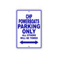 CHP Powerboats Boats Parking Only All Others Will Be Towed Sea Ocean Beach Lake Boat Aluminum Metal Sign Plate