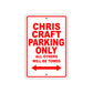 Chris Craft Boats Parking Only All Others Will Be Towed Sea Ocean Beach Lake Boat Aluminum Metal Sign Plate