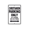 Christianson Boats Parking Only All Others Will Be Towed Sea Ocean Beach Lake Boat Aluminum Metal Sign Plate