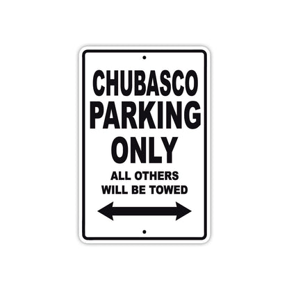 Chubasco Boats Parking Only All Others Will Be Towed Sea Ocean Beach Lake Boat Aluminum Metal Sign Plate