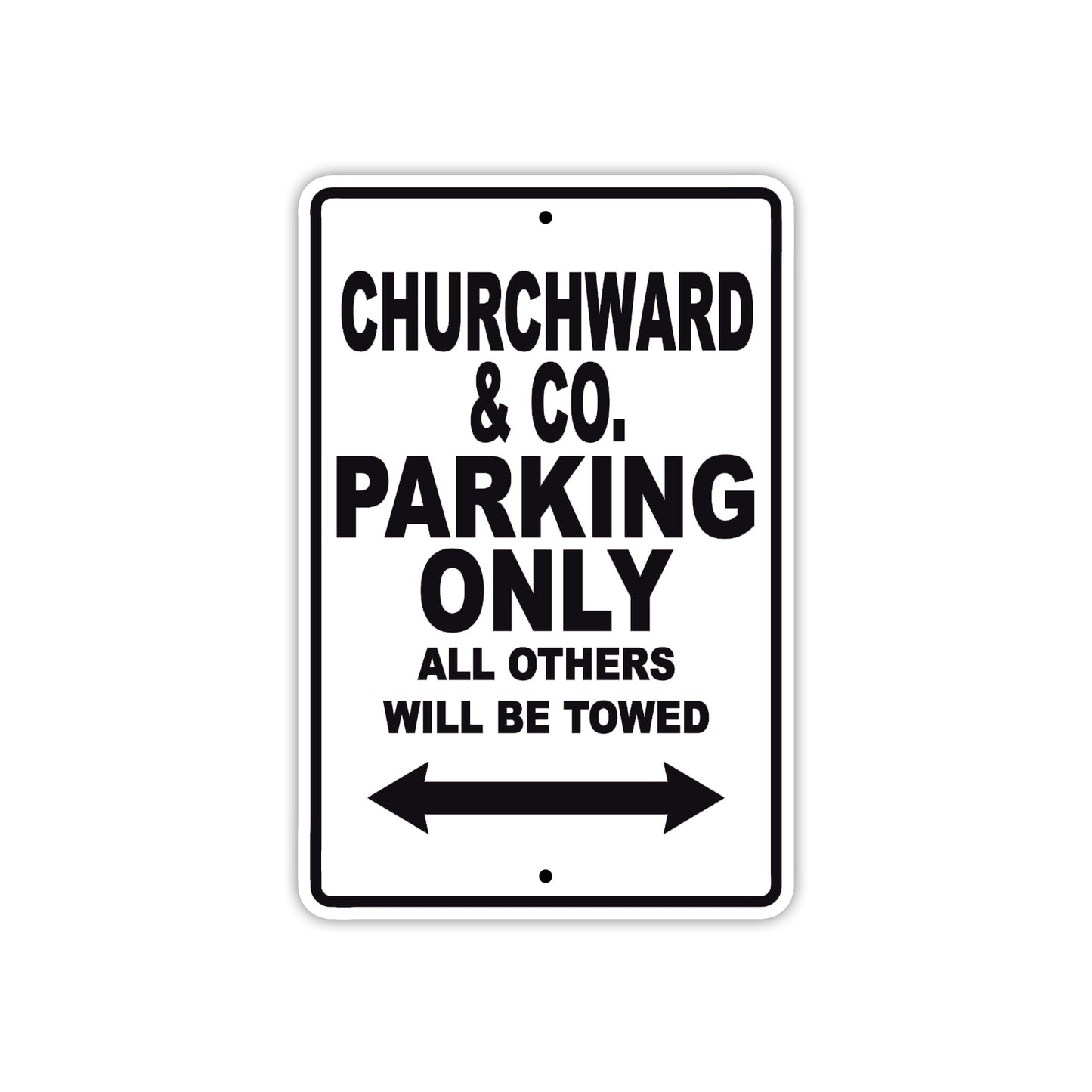 Churchward & Co. Boats Parking Only All Others Will Be Towed Sea Ocean Beach Lake Boat Aluminum Metal Sign Plate