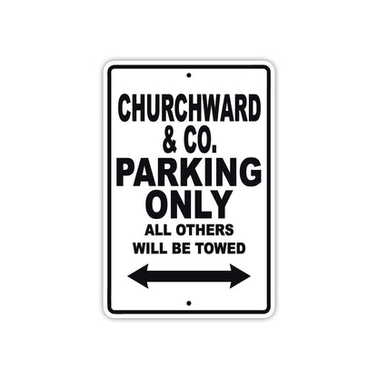 Churchward & Co. Boats Parking Only All Others Will Be Towed Sea Ocean Beach Lake Boat Aluminum Metal Sign Plate