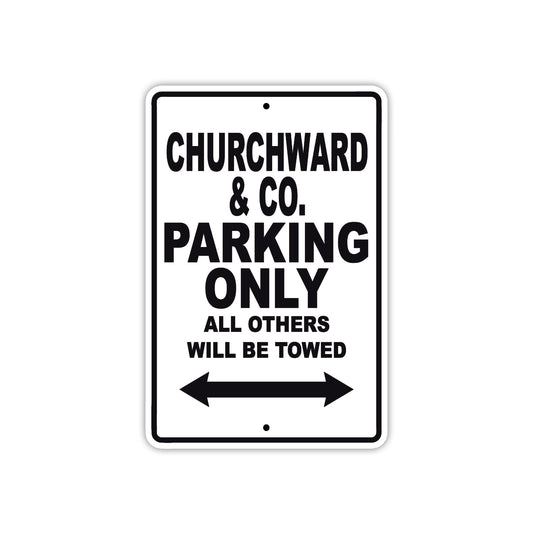Churchward & Co. Boats Parking Only All Others Will Be Towed Sea Ocean Beach Lake Boat Aluminum Metal Sign Plate