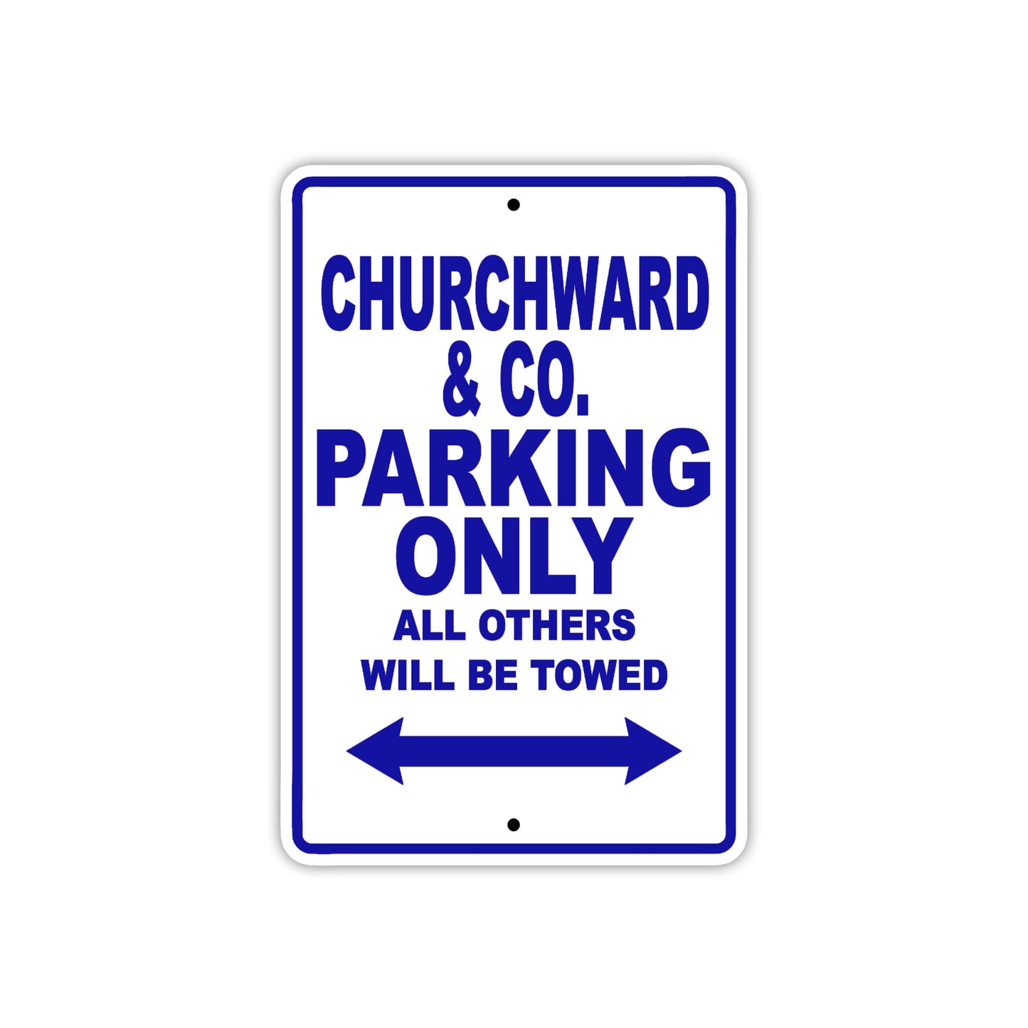 Churchward & Co. Boats Parking Only All Others Will Be Towed Sea Ocean Beach Lake Boat Aluminum Metal Sign Plate