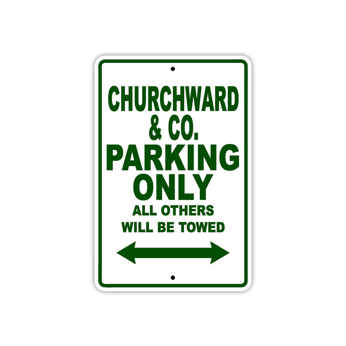 Churchward & Co. Boats Parking Only All Others Will Be Towed Sea Ocean Beach Lake Boat Aluminum Metal Sign Plate