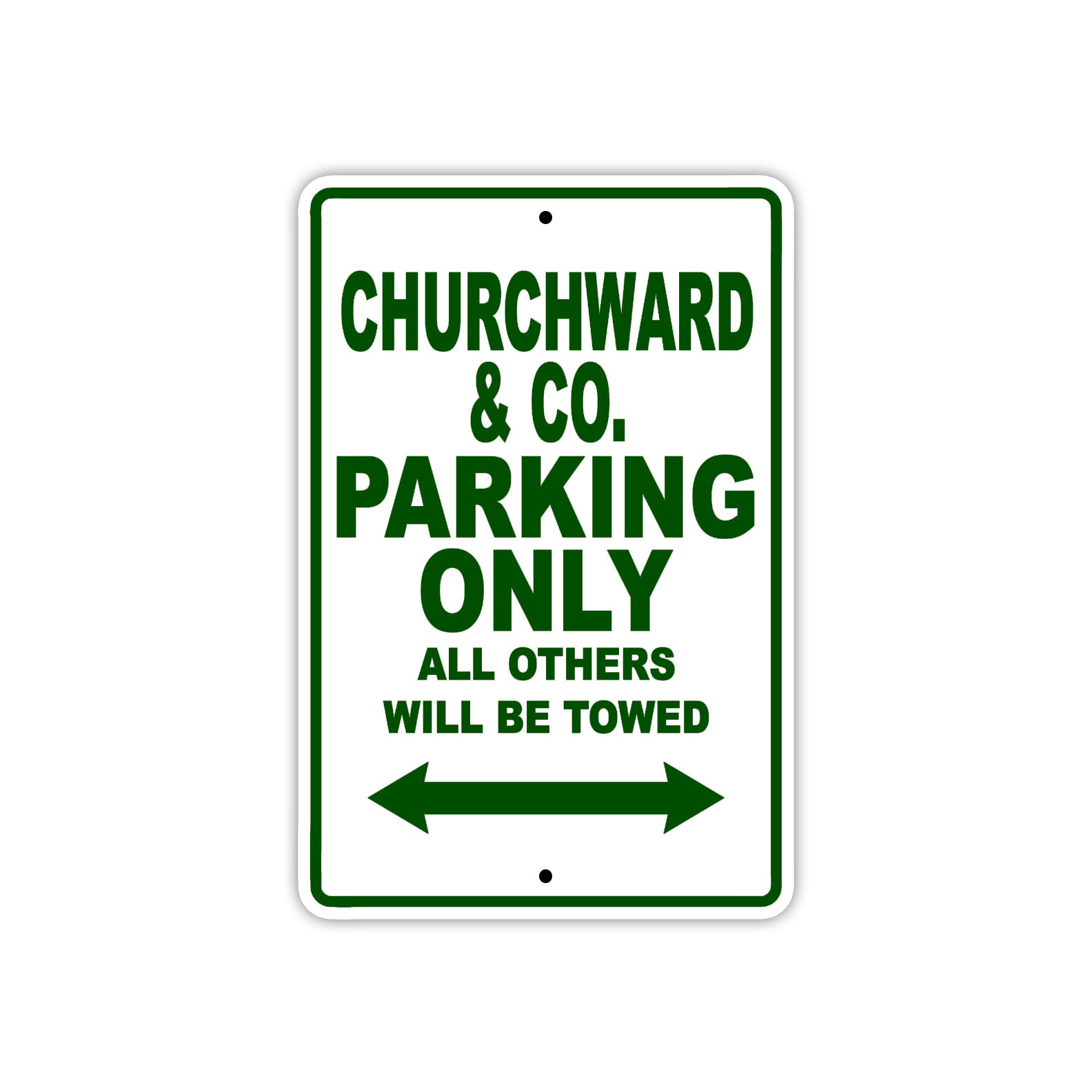 Churchward & Co. Boats Parking Only All Others Will Be Towed Sea Ocean Beach Lake Boat Aluminum Metal Sign Plate