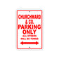 Churchward & Co. Boats Parking Only All Others Will Be Towed Sea Ocean Beach Lake Boat Aluminum Metal Sign Plate
