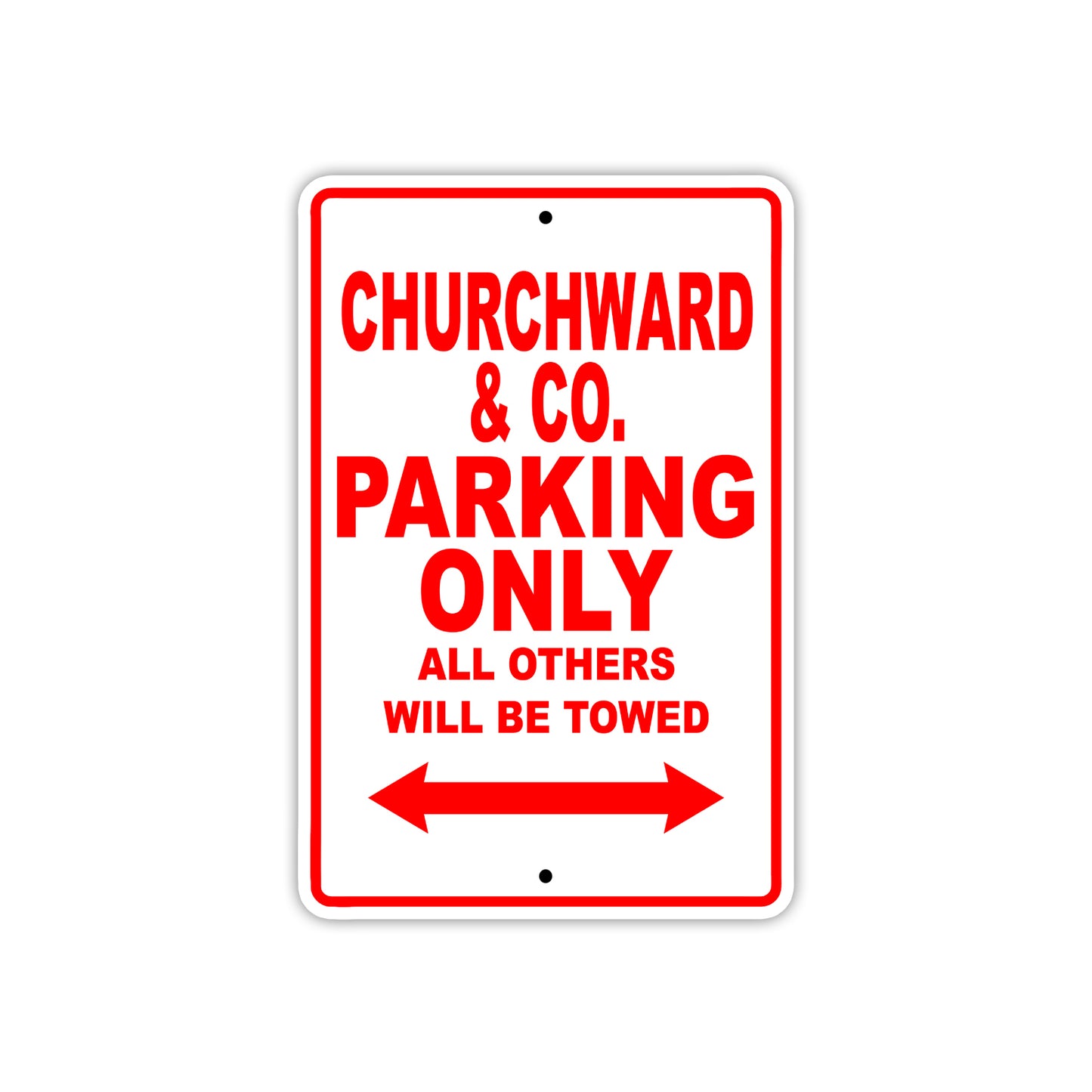 Churchward & Co. Boats Parking Only All Others Will Be Towed Sea Ocean Beach Lake Boat Aluminum Metal Sign Plate