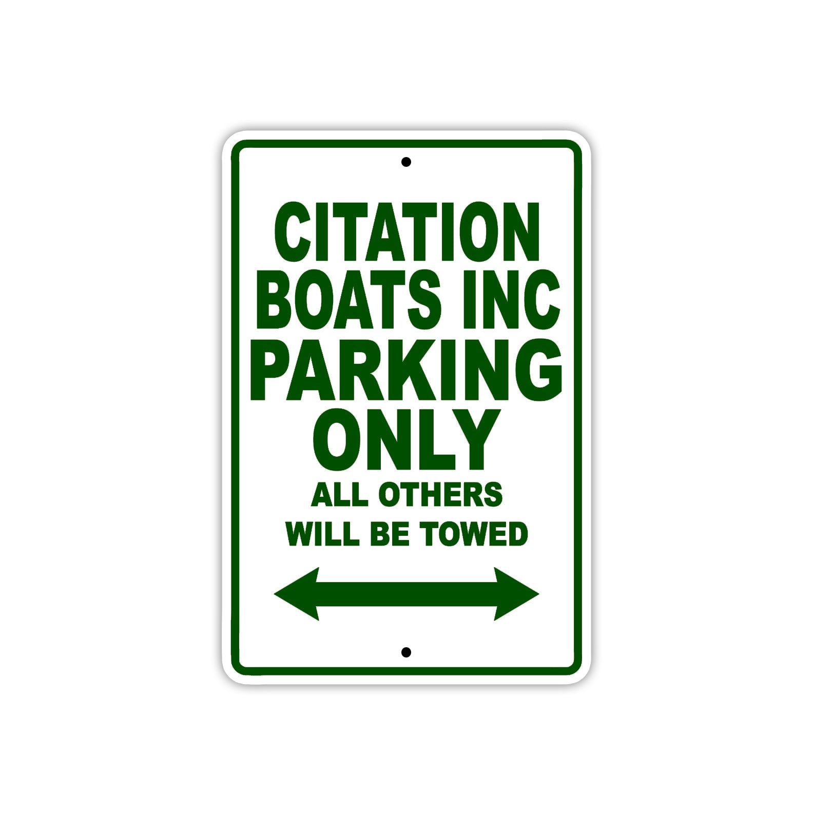 Citation Boats Inc Boats Parking Only All Others Will Be Towed Sea Ocean Beach Lake Boat Aluminum Metal Sign Plate