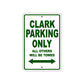 Clark Boats Parking Only All Others Will Be Towed Sea Ocean Beach Lake Boat Aluminum Metal Sign Plate