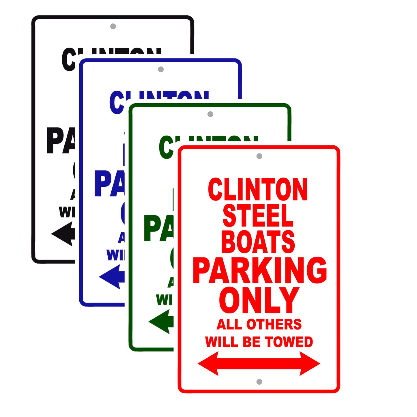 Clinton Steel Boats Boats Parking Only All Others Will Be Towed Sea Ocean Beach Lake Boat Aluminum Metal Sign Plate