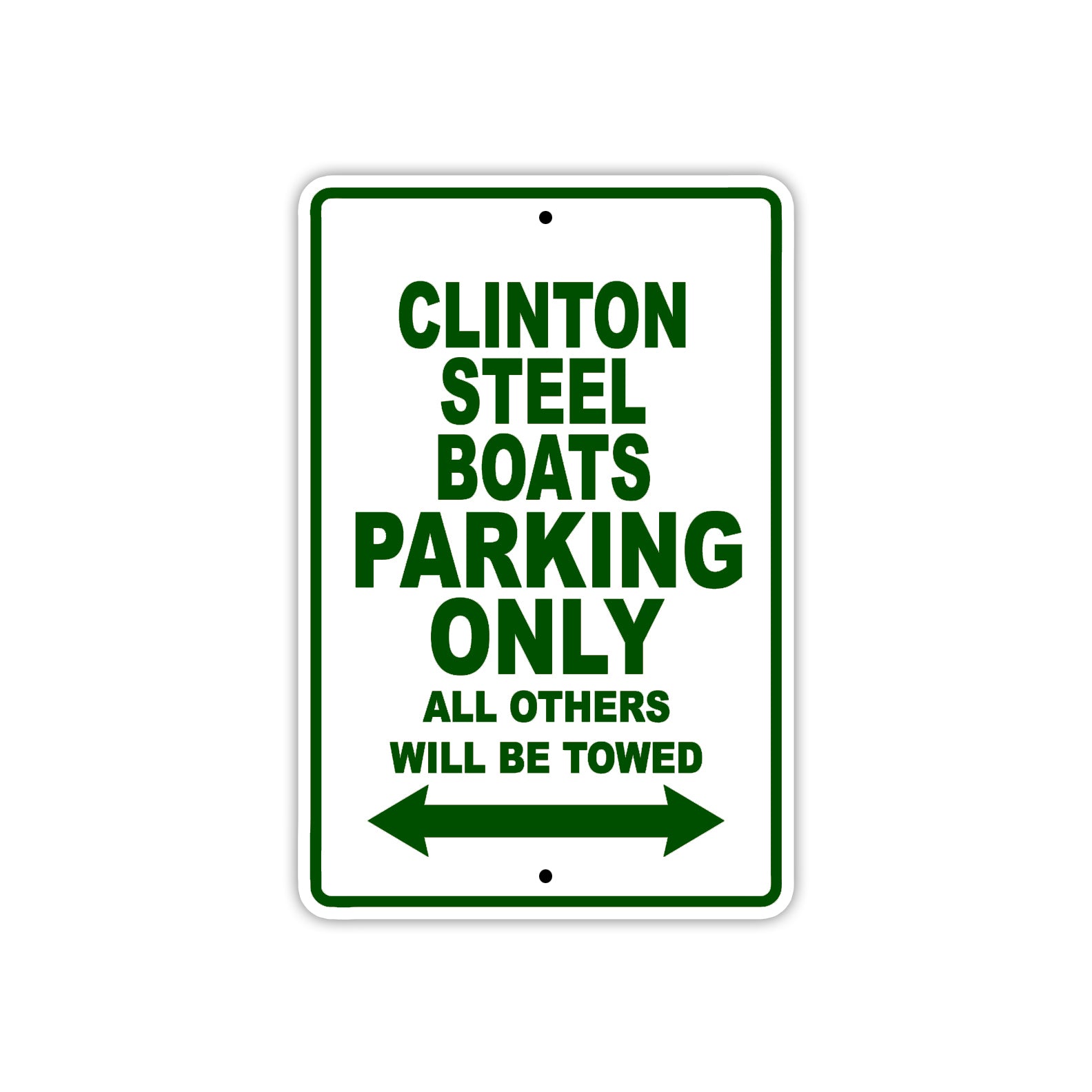 Clinton Steel Boats Boats Parking Only All Others Will Be Towed Sea Ocean Beach Lake Boat Aluminum Metal Sign Plate